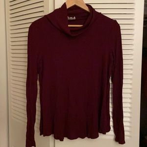 Burgundy ribbed Deletta Top
